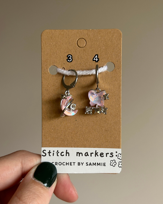 Moon & Star Stitch Markers
