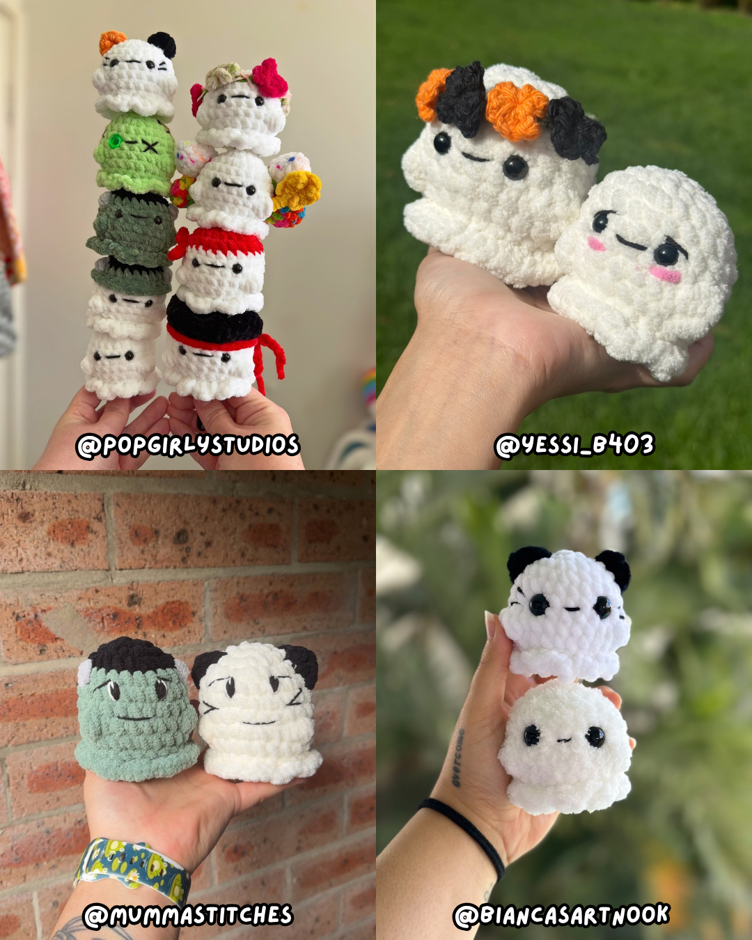 9 in 1 Ghostie Gang Part 2 Crochet Pattern | PDF Pattern