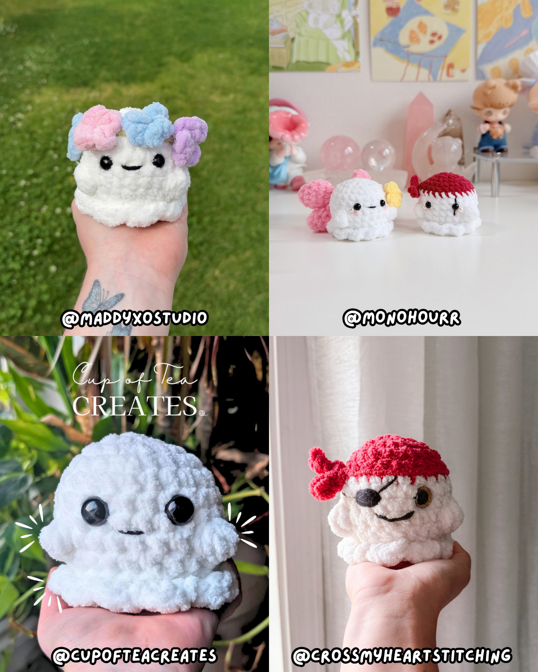 9 in 1 Ghostie Gang Part 2 Crochet Pattern | PDF Pattern