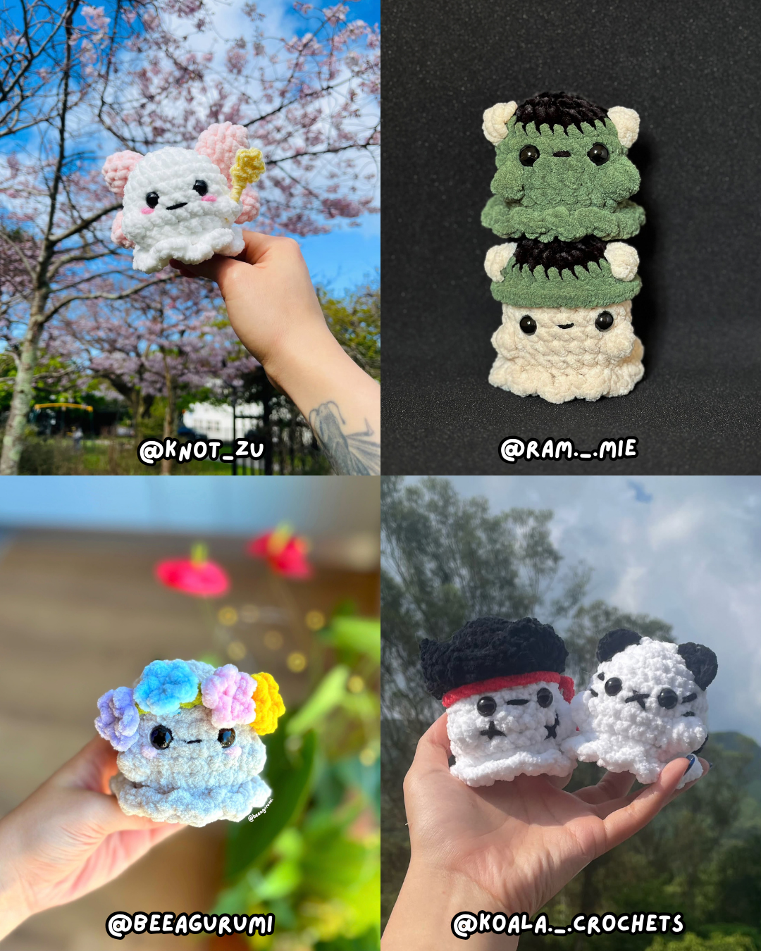 9 in 1 Ghostie Gang Part 2 Crochet Pattern | PDF Pattern