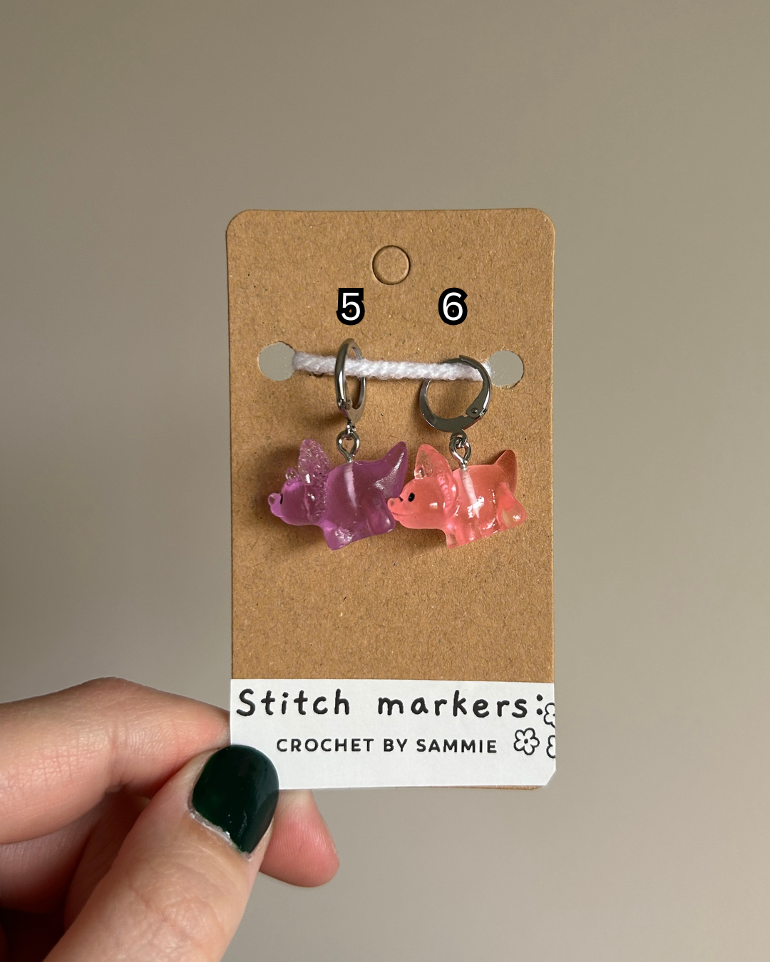 Dinosaur Stitch Markers