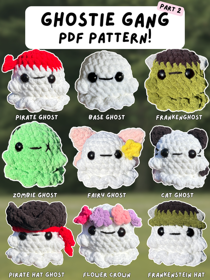 9 in 1 Ghostie Gang Part 2 Crochet Pattern | PDF Pattern