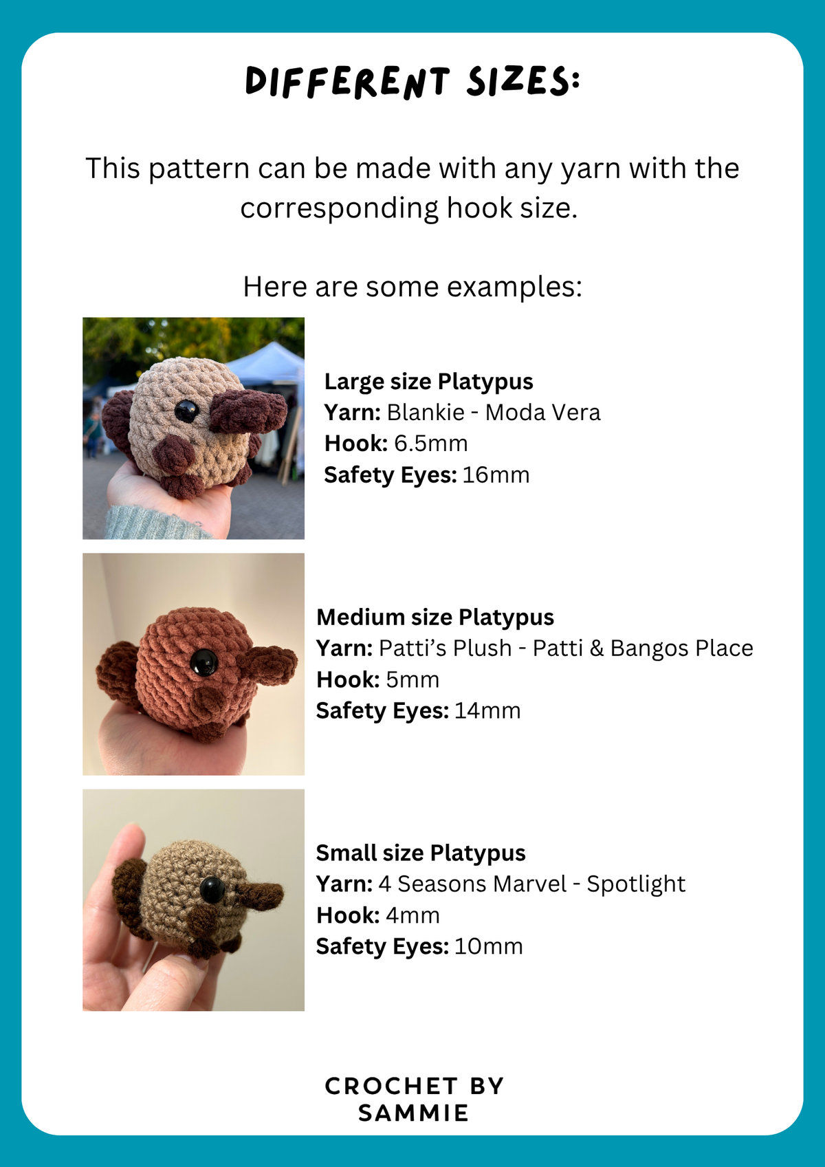 Penny The Platypus Crochet Pattern | PDF Pattern